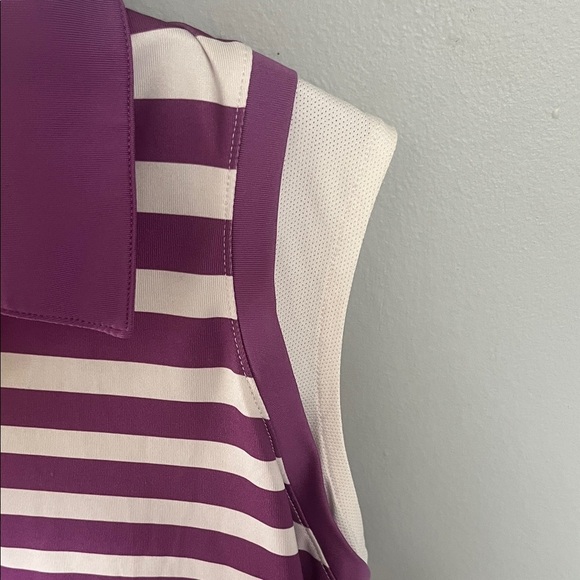 Nike Golf Women's Purple and White Striped Tank Top Size Small - Picture 4 of 5